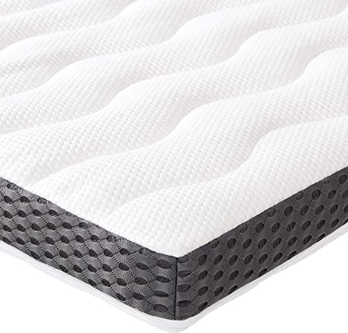 Amazon Basics Comfort Memoryschaum Matratzenauflage, Plüsch, 180 x 200 cm, 7 cm Höhe, weiß