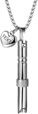 JewelryWe Rauchentwöhnung Kette Anapana Atmungshalskette Edelstahl Meditations Atmungskette Rauchfrei Atemhalskette Atemkette Pfeife Anhänger Angstlinderung Halskette für Herren Damen