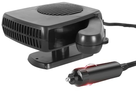 Riloer Tragbarer Auto-Heizlüfter, 24 V, 150 W, 10 A, Windschutzscheibenenteiser, Auto-Windschutzscheiben-Enteiser, kalter und warmer Wind, mit Griff
