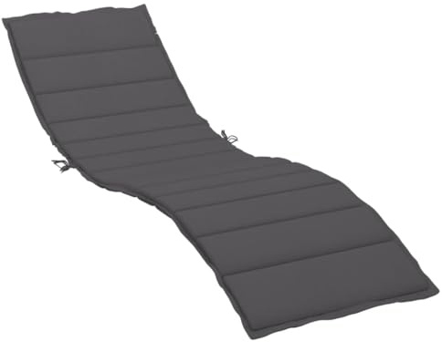 vidaXL Sonnenliegepolster, Anthrazit, 200x50x3 cm, aus Oxford-Gewebe (100% Polyester), Schaumfaserfüllung, Sitzauflage für Liegestuhl, Garten & Terrasse, wasserabweisend