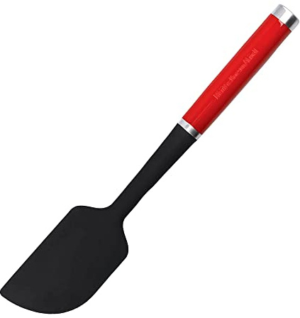 KitchenAid Schaber, Edelstahlschaber für Teig schaben, kratzen und schneiden, Spülmaschinenfest - Schwarz