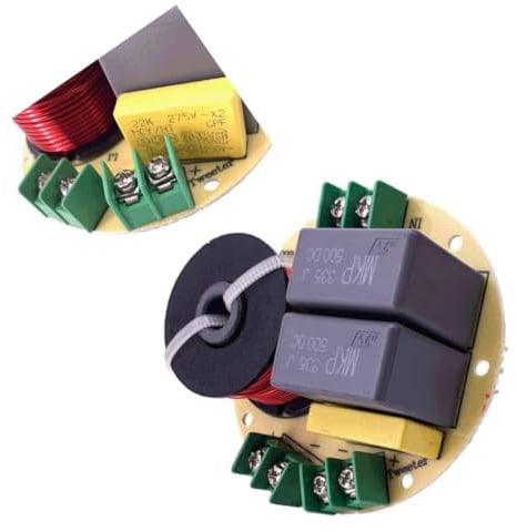 VOANZO 100 W Lautsprecher, Crossover, 2-Wege-Crossover, hohe und niedrige Frequenz, Crossover-Punkt, 2800 Hz, für Hi-Fi-Bücherregal-Lautsprecher, Mittellautsprecher