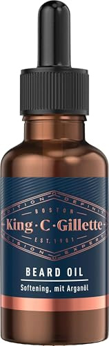 King C. Gillette Bartöl für Männer, 30ml - Für Einen Weichen Und Wohlriechenden Bart mit Unserem Charakteristischen Duft Und mit Noten von Sandelholz, Zeder, Bergamotte, Kardamomsamen Und Mandarine