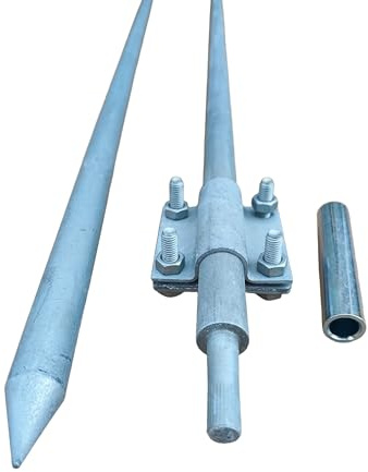 Tiefenerder Erder Erdung feuerverzinkt SET Ø16 2x1500mm nach DIN EN 62561 3,0m 3000mm