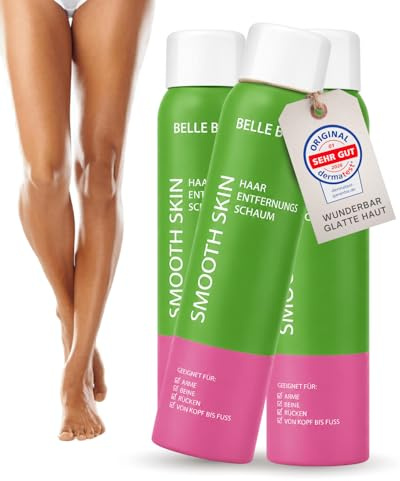 Belle Body Haarentfernungsschaum - Effektive Haarentfernung ohne Rasur | Enthaarungsschaum für Frauen und Männer - Keine Hautirritationen - Ideal für sanfte Haarentfernung ohne Klinge - 3x300ml
