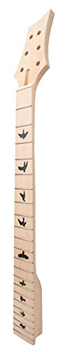 22 Bund Gitarrenhals Ersatz aus Ahornholz für E-Gitarre | Jumbo Silber Bünde, Einstellbare Truss-Stange, Glattes Griffbrett