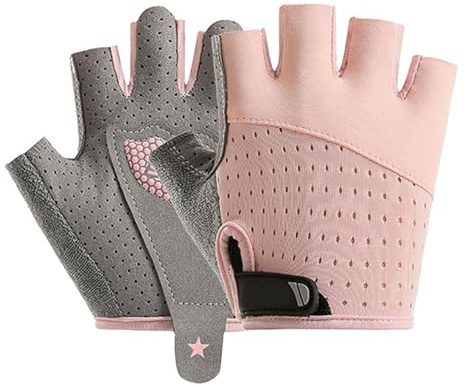 FakeFace Kinder Fahrradhandschuhe Jungen Mädchen 5-10Jahre - Atmungsaktiv und Kühl, elastische Halbfingerhandschuhe Radsporthandschuhe für Outdoor-Radfahren, Abriebfest und rutschfest
