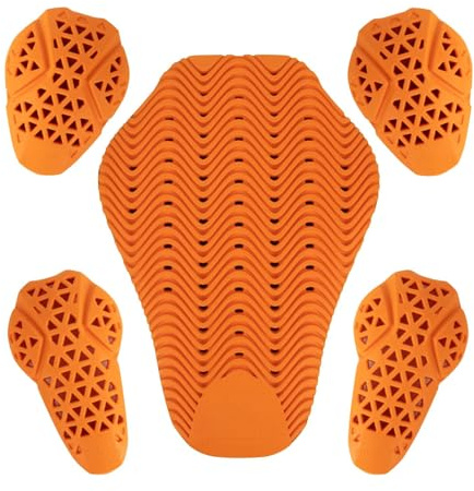 PSLER CE Level 2 Rückenprotektor Motorrad Schulter & Ellbogenschützer 5PCS | CE-Level 2 Motorradprotektoren Sicherheit Stoßdämpfende Einsätze Ergonomisch und Flexibel, Ideal für Das Geländefahren