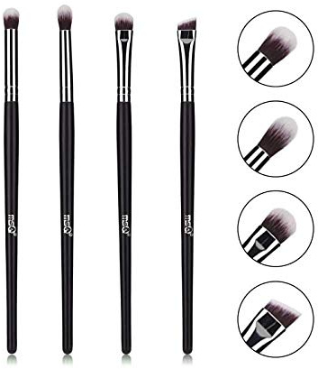 MSQ Augenpinsel Pinselset Makeup Lidschatten Pinselset Makeup Blender Pinsel Augen Blending Brush Augenpinsel Set Make up Pinsel Set Lidschattenpinsel (Silber)
