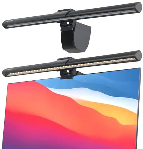 CATPOWER Computermonitor-Lichtleiste, LED-Bildschirm-Lichtleiste für den Arbeitsplatz, dimmbare Monitorlampe, Monitorlampe mit Tastensteuerung für Schreibtisch/Büro/Zuhause/Gaming, zur Augenpflege