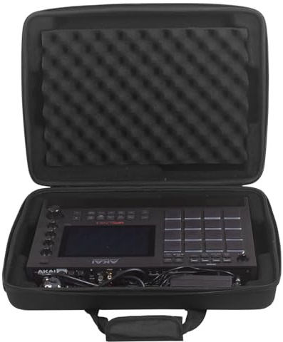 UDG Creator Hardcase für Denon DJ Prime Go+ / Akai MPC Live II - Professionelle DJ Schutzhülle aus DuraShock Eva, Wasserabweisend mit Noppenschaum dan Schultergurt - Schwarz (U8312BL)