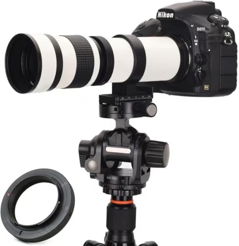 JINTU 420-800mm F8.3 Teleobjektiv EF Objektiv Manueller für Canon EOS Rebel T8i 4000D 2000D T7i T7 T6 T6s T6i T3i T2 1500D 1300D 1200D 850D 800D 750D 600D 500D 250D 90D 5D