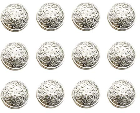 HEALLILY 30 Stück Vintage Antik Metall Blazer Knöpfe mit Schaft Mäntel Knöpfe Jacke Hemd Anzug Hosen Runde für DIY Handwerk 20 mm