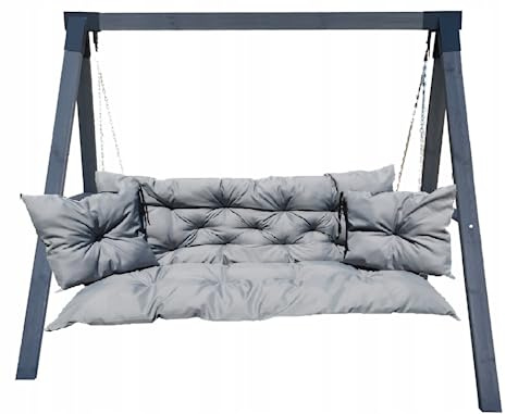 Waterproof Outdoor Palettenkissen | Hollywoodschaukel Auflage | Bankauflage | Sitzkissen and Rückenkissen | Pallettenpolstern | Lounge Kissen Outdoor 180 x 110 cm(180 x 50 x 60 cm) Inkl. 2 kissen Grau