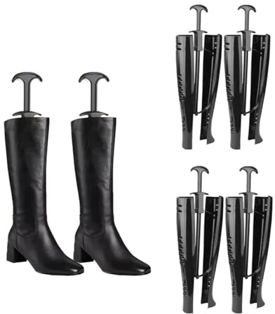 Hungpure Stiefelbaum, automatische lange Stiefelhalter, kniehohe Stiefel, Shaper, schwarz, Stiefelspanner für Damen und Herren