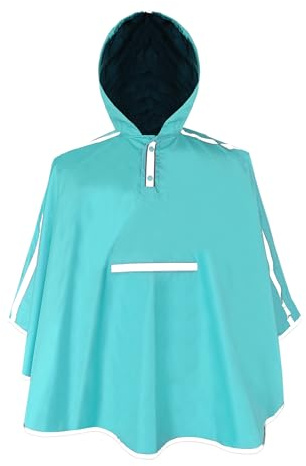 Salzmann Regenponcho für Kinder von 5-15 Jahren | Kindergröße 116-164 | Hergestellt mit 3M Scotchlite | Wasserdichtes Regencape für Mädchen und Jungen
