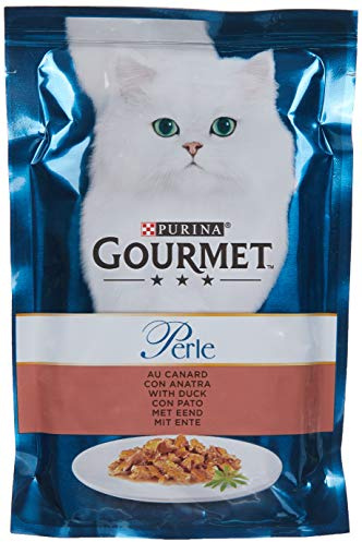 Gourmet Perle Erlesene Streifen in Gelee, Katzenfutter nass, Sorten-Mix, 96er Pack (12 x 8 Beutel à 85g)