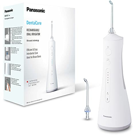 Panasonic EW1511W503 Wiederaufladbare Munddusche, Ultraschalltechnologie, Ultraschalldüse, 1 Stunde Ladezeit
