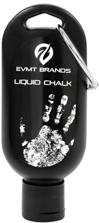 EVMT Brands Flüssigkreide, Sauberes Gym-Kreide Für Gewichtheben, Gymnastik, Klettern Und Tanzen. Schweißresistent Und Langlebig Für Besseren Halt. Liquid Chalk.