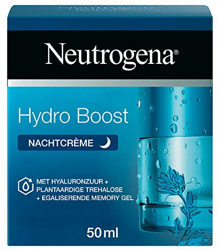 Neutrogena Hydro Boost Nachtcreme, regenerierende Gesichtspflege mit purer Hyaluronsäure, feuchtigkeitsspendende Gesichtscreme für glatte Haut 50 ml