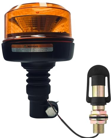Matel Service Warnleuchte Rundumleuchte 12 LED Zwei Sechs Blitz Rotation 12V 24V Aufsteckrohr