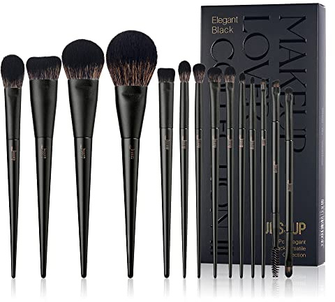 Jessup Make-up Pinsel Set Foundation Lidschatten T336 | Komplettes 14tlg Gesicht- & Augenpinselset, ultraweiche Fasern mit Naturhaar-Effekt, gleichmäßiges Auftragen und Verblenden