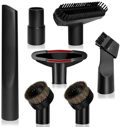 Staubsauger Düsen Set, 7 Stück Staubsaugeraufsätze Universal Vakuum Aufsätze Langem Flachsaugkopf 32-35mm mit Fugendüse Möbelpinsel für Alle Staubsaugerdüse
