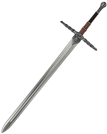 LOOYAR PU Mittelalterliche Kreuzritter-Großschwert-Requisit Spielzeug für Ritter Soldat Krieger Kostüm Schlachtspiel Halloween Cosplay LARP