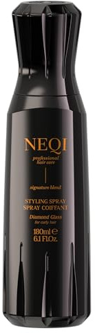 NEQI Lockenspray Naturlocken – Diamond Glass Curly Styling Spray - Anti Frizz Spray Locken, Definition & Sprungkraft, Lockenpflege, Haarspray Vegan – 180ml