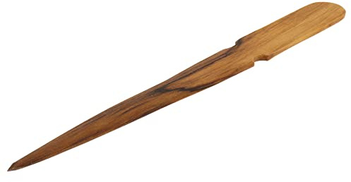 2X HOFMEISTER® Brieföffner aus geöltem Nussbaum-Holz, 20 cm, öffnet mit der Klinge alle Briefe sauber und schnell, hochwertiges Naturprodukt, handgefertigt in der EU