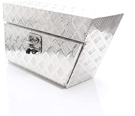 XPOtool Alu Unterbaubox rechts 75x25x40cm / 6 kg bis 60 L / 40 kg vollgeschweißt robust für Pkw, Anhänger, Lkw Nutzfahrzeuge, robuste Staubox und Werkzeugkiste - Unterflurbox Deichselbox Staukasten