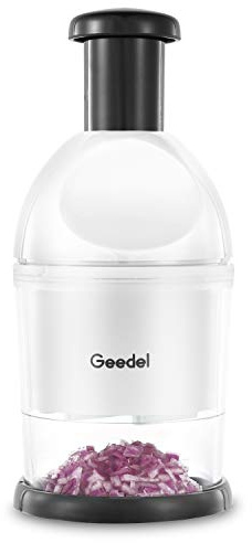 Manuelle Zerkleinerer, Knoblauch Zwiebelschneider Slap Chopper für Küche, Leicht Zu Reinigender Gemüseschneider, Zwiebelhacker Ideal für Gemüse, Obst, Fleisch ohne Knochen