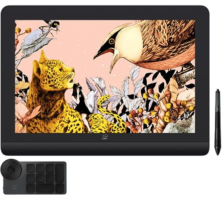 XPPen Artist Pro 16 Gen2 Grafiktablett mit Display, 2.5K QHD 16 Zoll entspiegeltem Bildschirm, 16384 Druckstufen, X3 Pro batterieloser Stift, 159% sRGB, Neigungserkennung & Mini-Tastatur