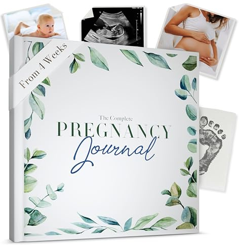 Aquarell – komplettes Schwangerschaftstagebuch und Baby-Erinnerungsbuch – 196 Seiten Wochen-Erinnerungsalbum mit Checklisten für Mama, Packlisten, Geburtsplan, Leerzeichen