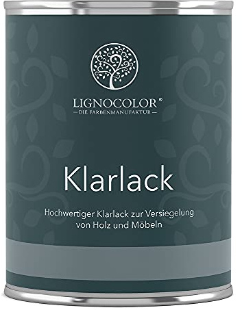 Lignocolor Klarlack hochwertige und professionelle Versiegelung für Möbel- und Holzoberflächen (750 ml, Seidenmatt)