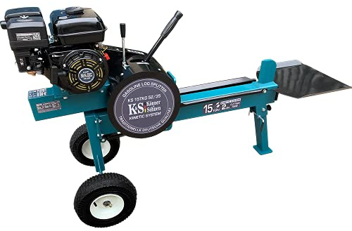 Kinetischer Holzspalter mit Benzinmotor KS 15TKG 52/35. 6,5 LS, max. Spaltkraft 15 Tonnen,Stammlänge 520 mm, max. Stammdurchmesser 350 mm, Spaltzykluszeit bis zu 2 Sekunden,holzspalter mit benzinmotor