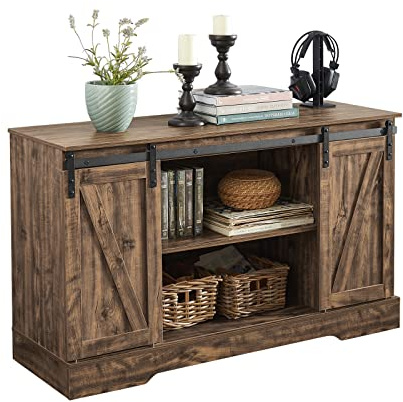 SoBuy Sideboard Küchenschrank Kommode Schrank Flurschrank Beistellschrank mit Schiebetüren Verstellbare Regalböden Platzsparend Vielseitig für Wohnzimmer, Küche, Flur - 120x70x40cm - FSB60-N
