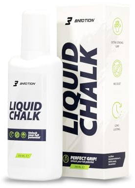 BMOTION Liquid Chalk 200ml, Flüssigkreide für maximalen Grip bei Calisthenics, Gewichtheben, Bouldern und Poledance - Magnesia schnell trocknend, lang anhaltend & abwaschbar, mit Limettengeruch