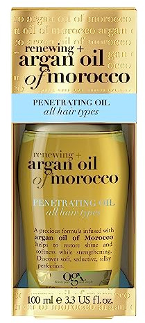 OGX Renewing + Argan Oil of Morocco Haaröl, intensives Haarpflege Öl mit Arganöl aus Marokko für ein geschmeidiges Haargefühl, wirksam als Hitzeschutz für Haare (100 ml)