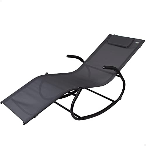 Aktive 61061 - Outdoor Schaukelgartenliege mit Auflage | Maße 60x172x75cm | Kapazität 1 Person, widerstandsfähig mit UV50-Schutz | Gartenhängemattenliege | Gartenmöbel für den Außenbereich