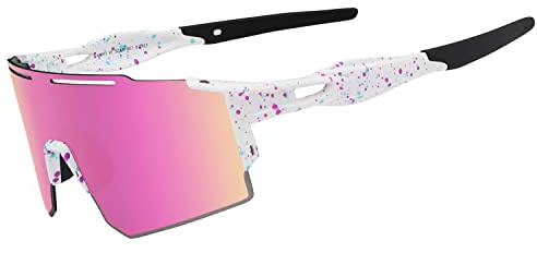 Eninedeuisou Sonnenbrille Fahrradbrille für Herren Damen UV 400 Schutz Schutzbrille MTB Sportbrille für Outdoorsport Radfahren Fahren Laufen Golf Baseball
