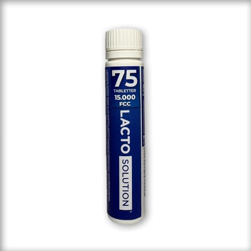 Lactosolution 15000 FCC - Laktase Enzymzusatz für Laktoseintoleranz - 75 Tabletten - Nachfüllpackung