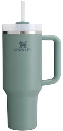 STANLEY Quencher H2.0 Flowstate Trinkflasche Mit Strohhalm 1.18L - Thermobecher Kühlt Bis 11 Stunden, 48 Stunden Eisgekühlt - Spülmaschinenfest - Thermosflasche BPA Frei Edelstahl - Shale
