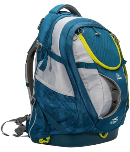 Kurgo G-Train Hundetransportrucksack, Tintenblau | Für Hunde bis zu 11kg, Wasserdichter Boden, Mehrere Fächer, Robuster Abenteuerrucksack