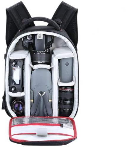 Beschoi Fotorucksack wasserdicht Kameratasche Kamerarucksack mit Laptopfach für Canon Sony Nikon Olympus SLR/DSLR Kamera, Objektiv und Zubehör, groß (schwarz)