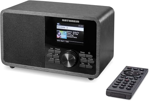 KATHREIN DAB+ link M11 – DAB+/Internetradio, Mono – Schwarz | 15 Watt, Bluetooth Audio Streaming & Sendefunktion, Streamingdienste wie Deezer, TIDAL etc., USB-Aufnahme, App-Steuerung