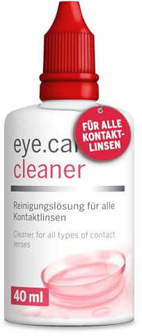 eye.care Cleaner Linsenreiniger für harte und weiche Kontaktlinsen – auf Alkoholbasis –Premium Linsenflüssigkeit zur zusätzlichen intensiven Reinigung aller Kontaktlinsen 40ml