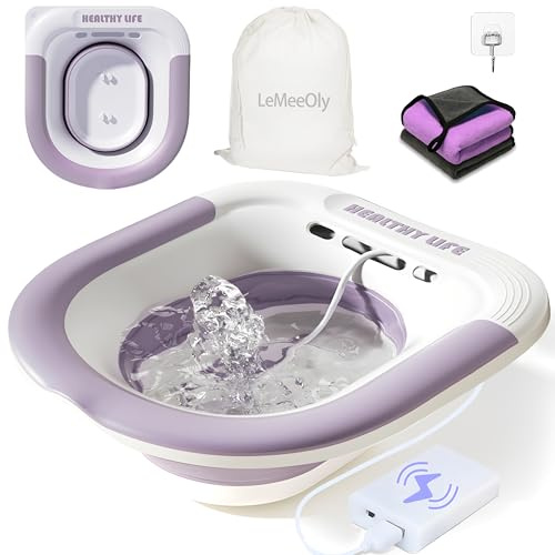 Sitzbadewanne, Unisex-Sitzbadewanne für Toilette, elektrische Sitzbadewanne für Hämorrhoiden, Sitzbadewanne, Sitzbadewanne nach der Geburt, Heimgebrauch, tragbar für einfache Lagerung,