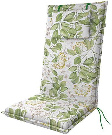 Doppler / Hochlehner Elegant/Gartenstuhlauflage/Hochlehner/Blätter/ca. 119 x 48 x 6 cm