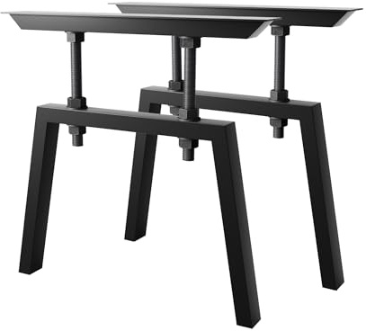 MetaloPro 2 Stück Tischbeine-Metall Schwarz 72cm I Tischkufen Esstisch-Beine Schwerlast Tisch-Gestell Tisch-Untergestell Möbelfüße Tischfüße, Couchtisch Esstisch Wohnzimmertisch Schreibtisch